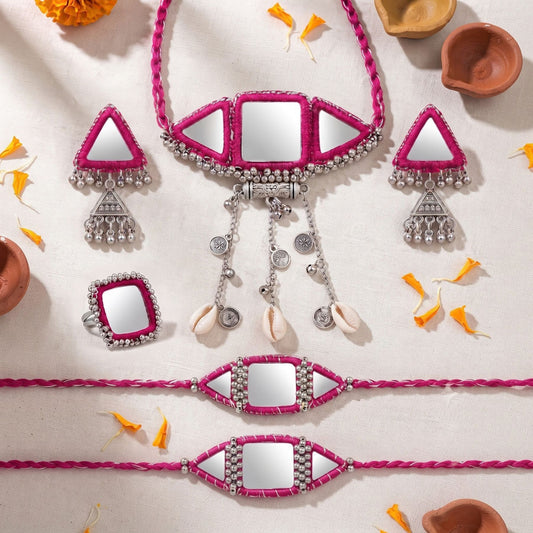 Rani Abhla Navratri Jewellery Combo Set
