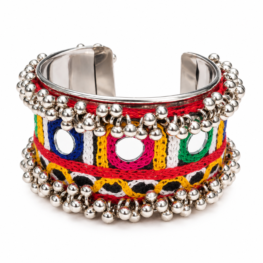 Dholida Navrang Abhla Ghughri Cuff Kada - image 1