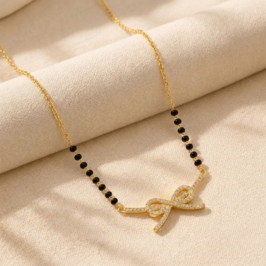 Ira Sparkle Bow Mangalsutra