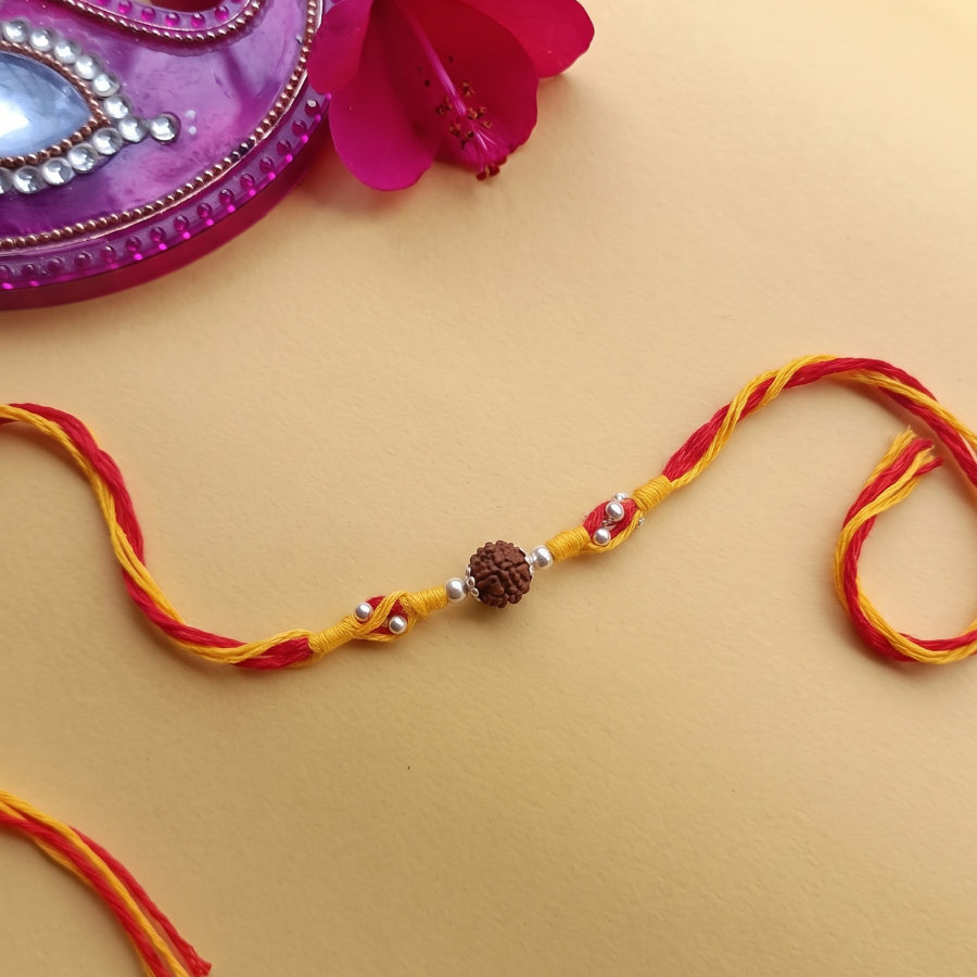 925 Silver Rudraksha Rakhi