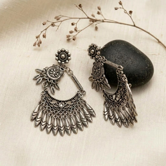 Chandni Raas Oxidised Chandbali Earrings