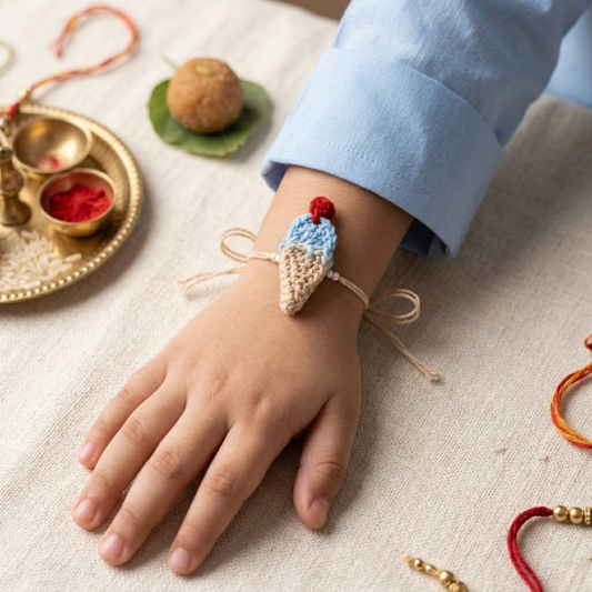 Crochet Ice Cream Kids Rakhi