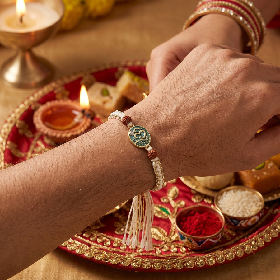 Om Rudraksha Rakhi