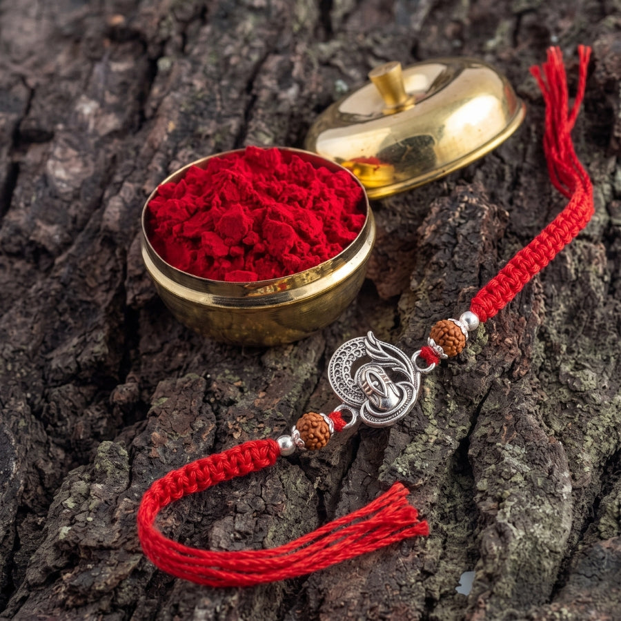 925 Silver Shivling Rakhi