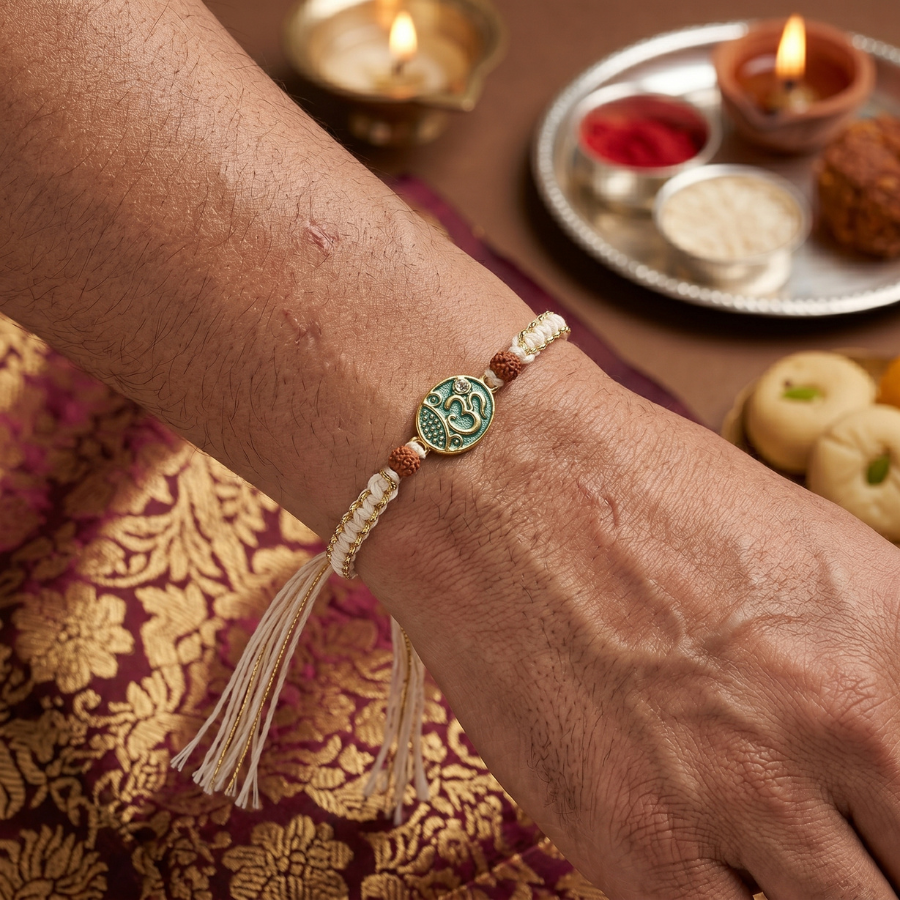 Om Rudraksha Rakhi