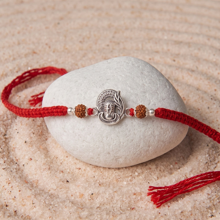 925 Silver Shivling Rakhi