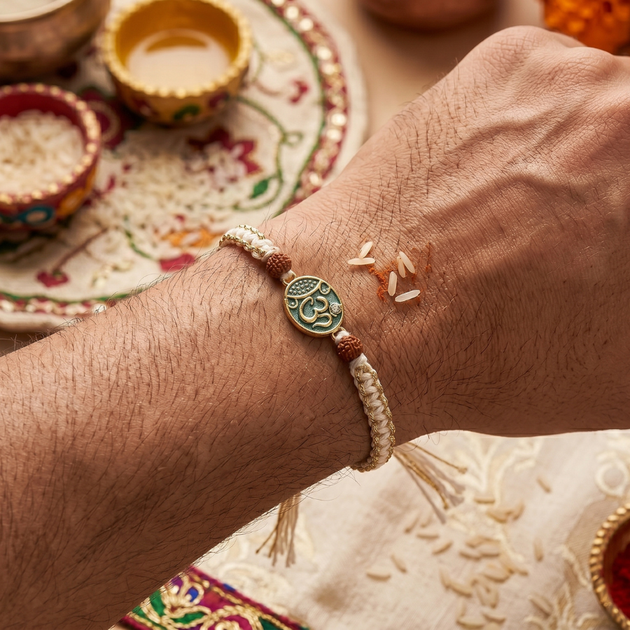 Om Rudraksha Rakhi