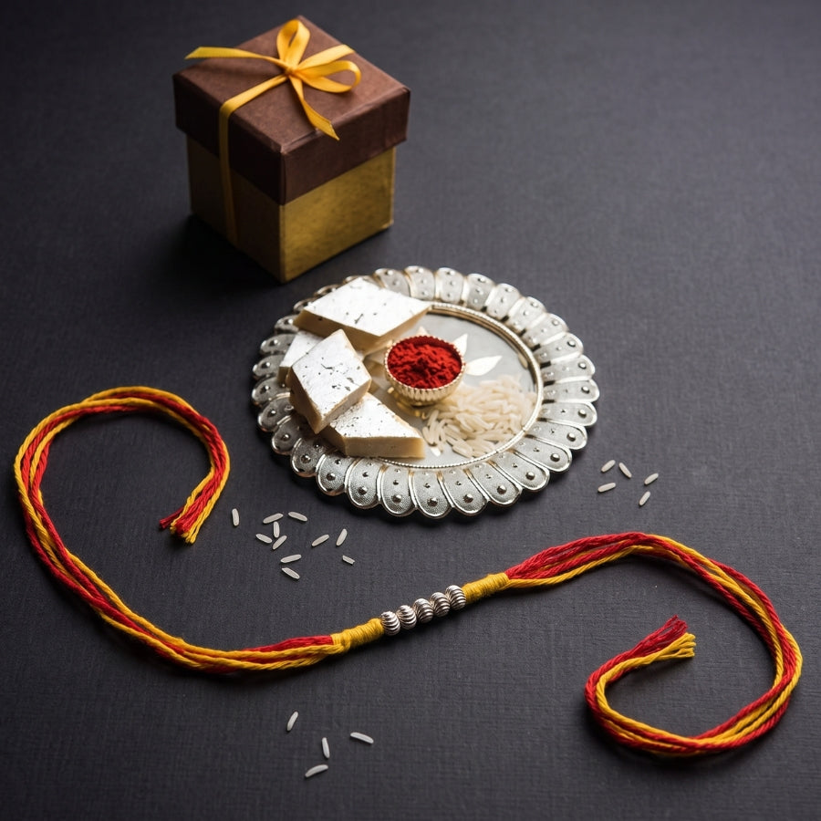 925 Silver Spacer Bead Rakhi