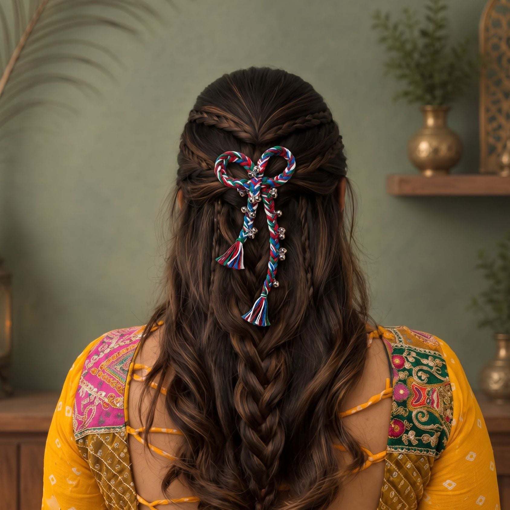 Navrang Dori Ghughri Bow Hair Clip