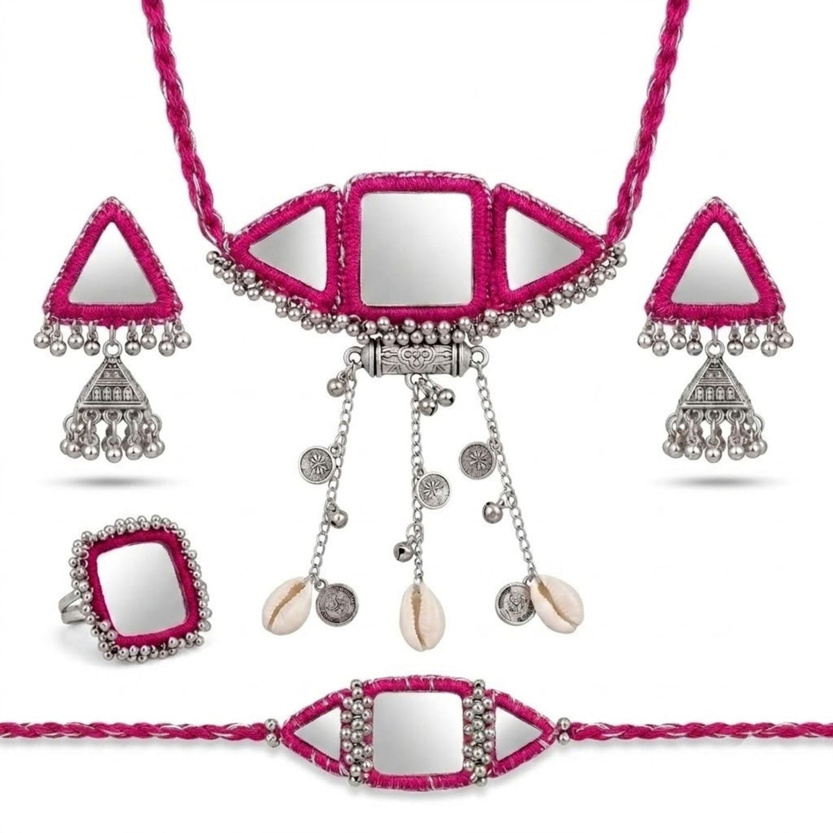 Rani Abhla Navratri Jewellery Combo Set