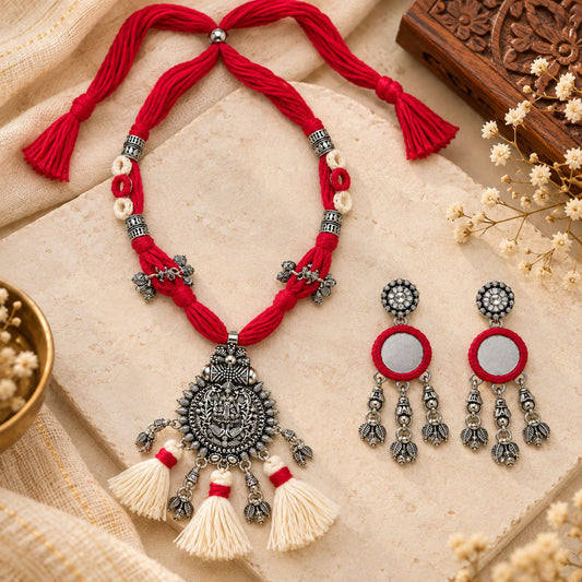 Rani Devi Latkan Tassel Necklace Set