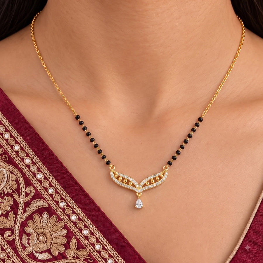 Aaradhya Filigree Drop Mangalsutra