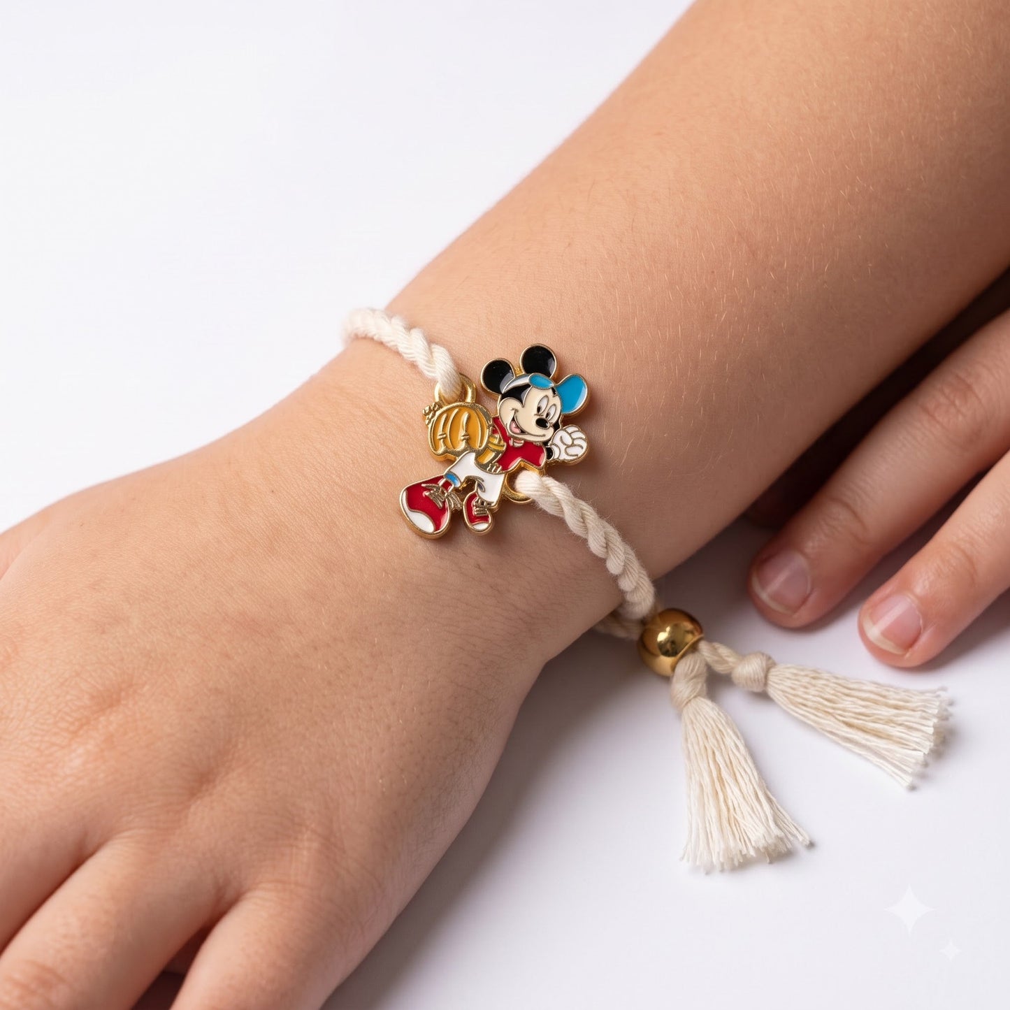 Mickey Mouse and Minnie Thread Kids Rakhi