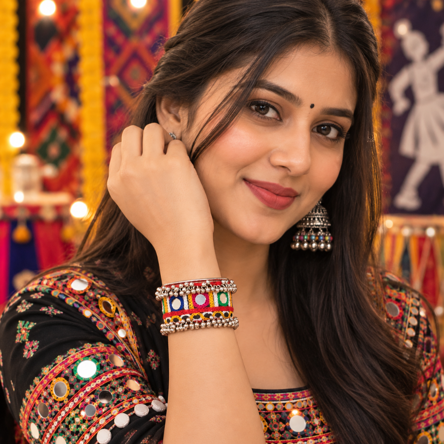 Dholida Navrang Abhla Ghughri Cuff Kada - image 5